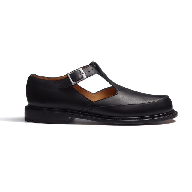 Sandale Salomé [Men black soft calfskin]
