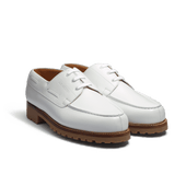 Deck Derby [Men White soft calfskin]