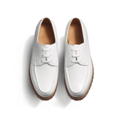 Deck Derby [Men White soft calfskin]