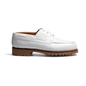Deck Derby [Men White soft calfskin]