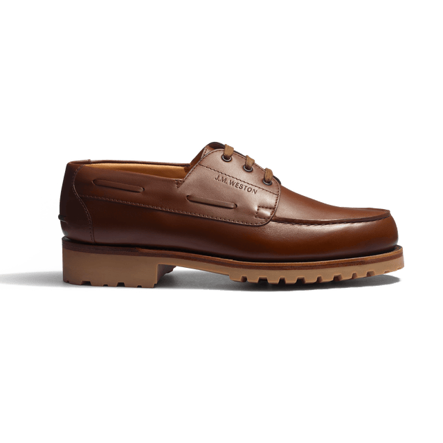 Deck Derby[Men Chestnut brown soft calfskin]