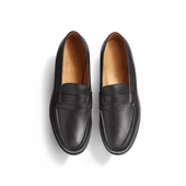 180 Loafer [Men Black caviar grain calfskin]