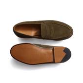 180 Loafer [Men Khaki suede calfskin]