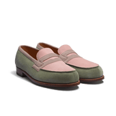180 Loafer [Men Light pink, parme and old gold suede calfskin]