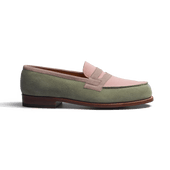 180 Loafer [Men Light pink, parme and old gold suede calfskin]