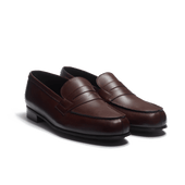 180 Light Loafer [Dark brown satin soft calfskin]