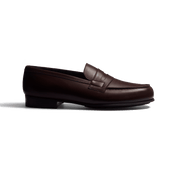 180 Light Loafer [Dark brown satin soft calfskin]