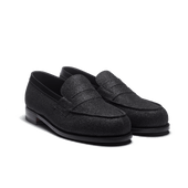 180 Loafer [Men Black with glitter effect goatskin]