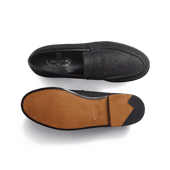 180 Loafer [Men Black with glitter effect goatskin]