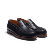 180 Loafer [Men Navy boxcalf with contrasted stiching]