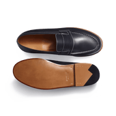 180 Loafer [Men Navy boxcalf with contrasted stiching]