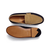 180 Loafer [Men Navy & beige suede calfskin]