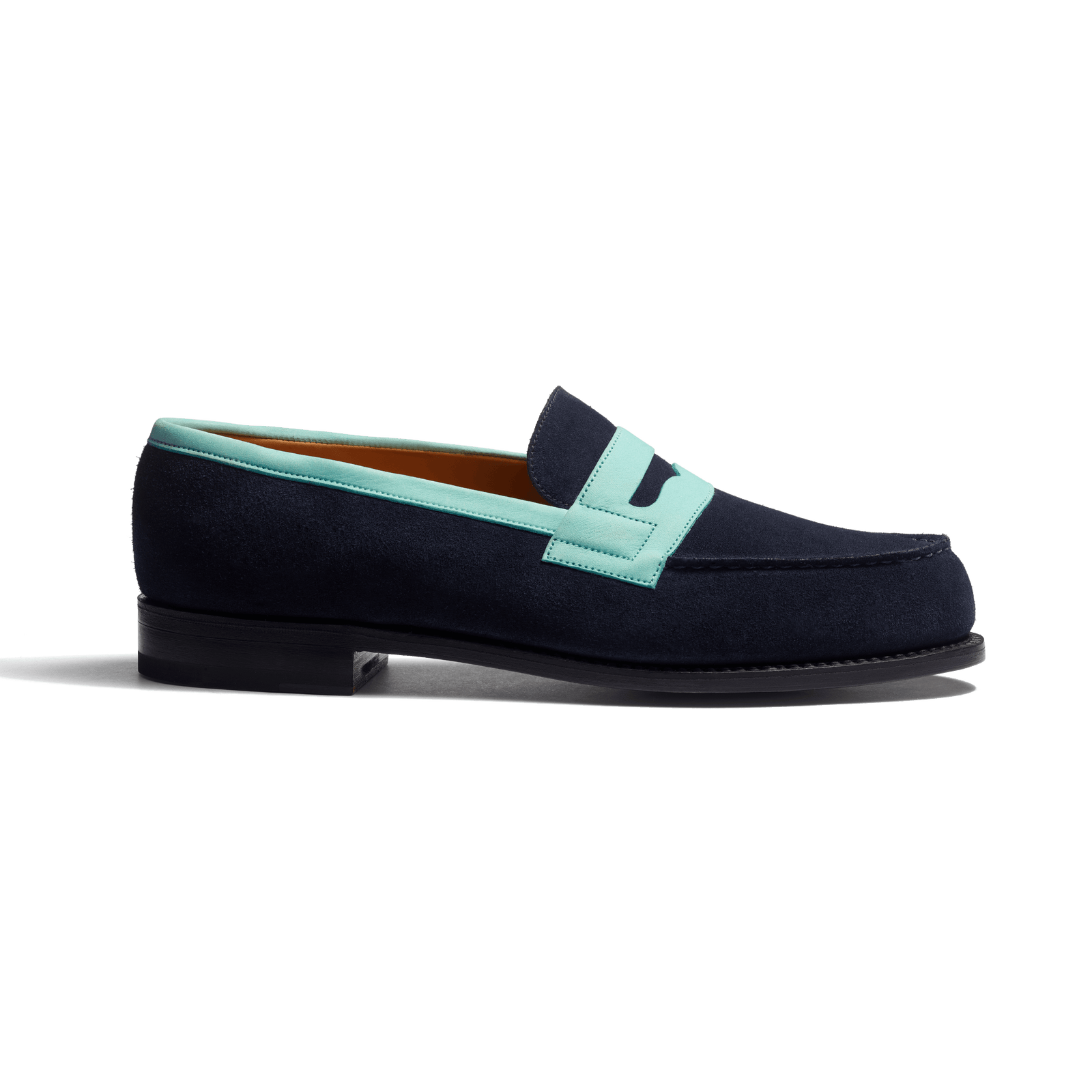 180 Loafer [Men Navy & aqua suede calfskin]