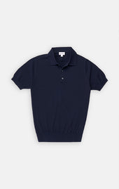 Navy Cool Cotton Short Sleeve Polo - Final Sale