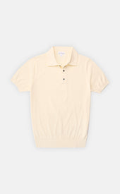 Off White Cool Cotton Short Sleeve Polo Final Sale