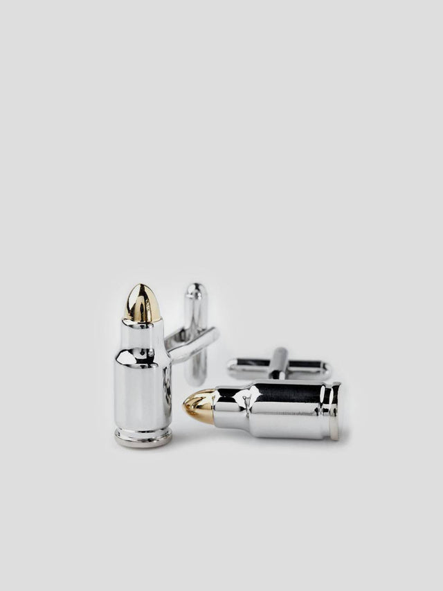 Silver Cufflinks Bullet