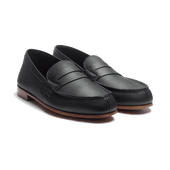 Le Moc' Weston Loafer[Men Mat black grained calfskin]