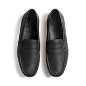 Le Moc' Weston Loafer[Men Mat black grained calfskin]