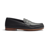 Le Moc' Weston Loafer[Men Mat black grained calfskin]