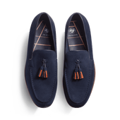 Roland-Garros Le Moc' Pampilles Loafer[Men Navy blue nubuck & bicolor tassels]