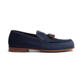 Roland-Garros Le Moc' Pampilles Loafer[Men Navy blue nubuck & bicolor tassels]