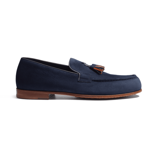 Roland-Garros Le Moc' Pampilles Loafer[Men Navy blue nubuck & bicolor tassels]