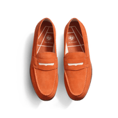 Le Moc' Weston Roland-Garros Loafer[Men Orange Nubuck and White sport calfskin]
