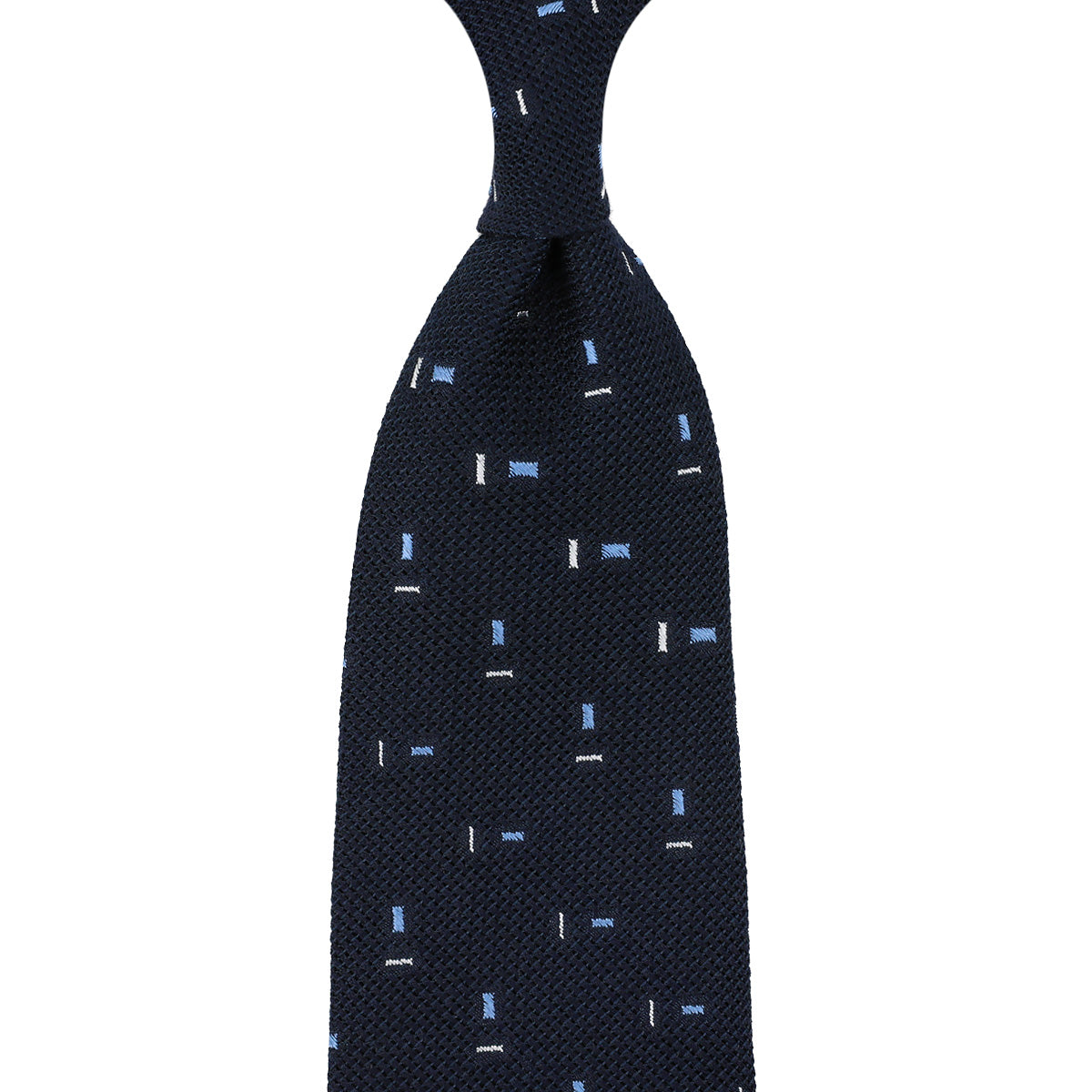 Geometrical Cashmere Silk Grenadine Tie Hand Rolled