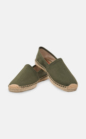 Green Herringbone Espadrille Shoes