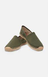 Green Herringbone Espadrille Shoes