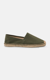 Green Herringbone Espadrille Shoes