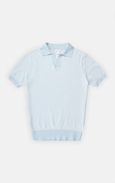 Light White Birdseye Polo