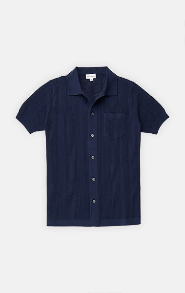 Cool Cotton Mesh Knit Button Front Polo