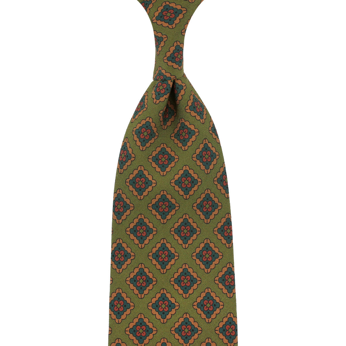 Madder Silk Tie Hand Rolled