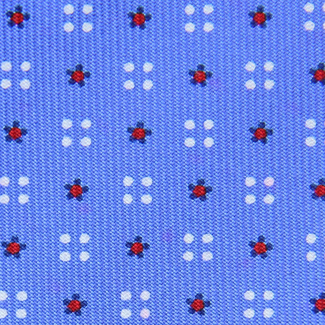 Floral Printed Bespoke Silk Tie - Sky Blue III