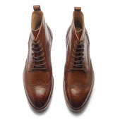 Lewinsky Wingtip Derby Boot Tan Hand Welted Classics Collection