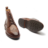 Lewinsky Wingtip Derby Boot Tan Hand Welted Classics Collection