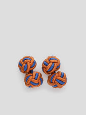 Orange & Blue Silk Knots Mix