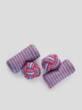 Blue & Purple Silk Knots Cylinder