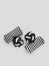 Black & White Silk Knots Cylinder