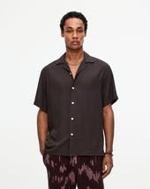 After Dark Brown Viscose Shirt