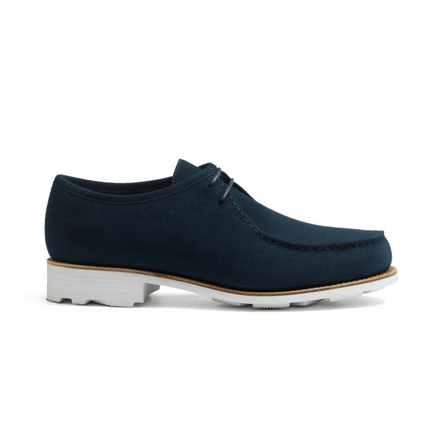 Cabourg Derby[Men Navy blue suede calfskin]