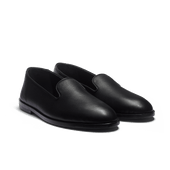 Slipper Wakey [Men Black supple calf leather]