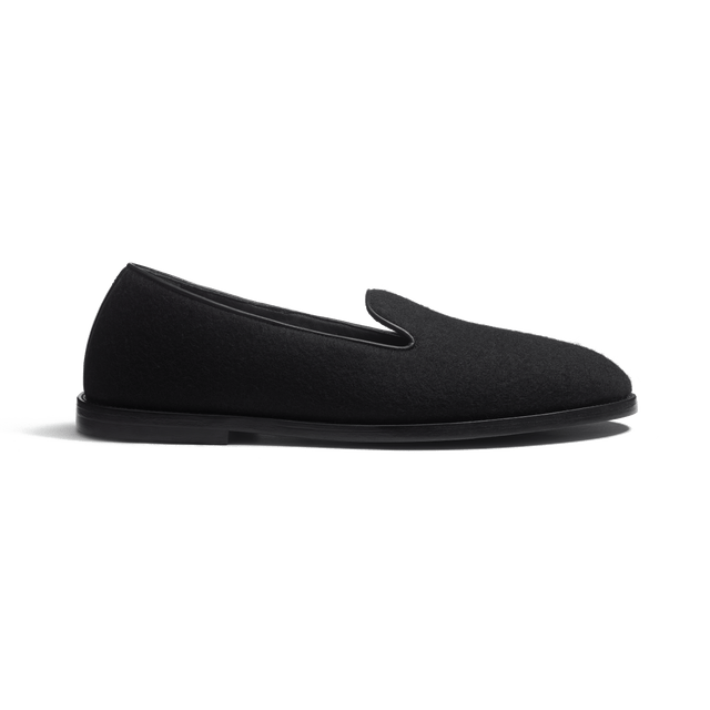 Slipper Wakey [Men Black felt textile]