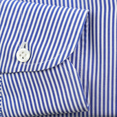 Poplin Semi Spread Shirt Pencil Stripe