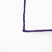 Irish Linen Shoestring Pocket Square White Eggplant