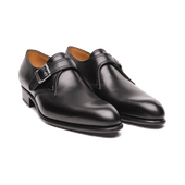 Flore buckle derby [men smooth black leather]