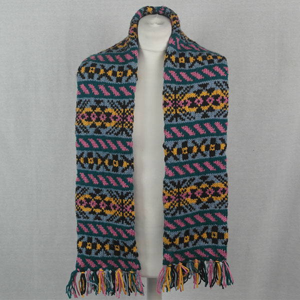 11K Fairisle Scarf - 100% Lightweight Aran - Assorted