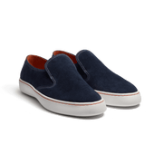 Tennis 1938 Slip On Roland-Garros [Navy suede calfskin with clay orange sport calfskin details]