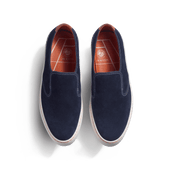 Tennis 1938 Slip On Roland-Garros [Navy suede calfskin with clay orange sport calfskin details]